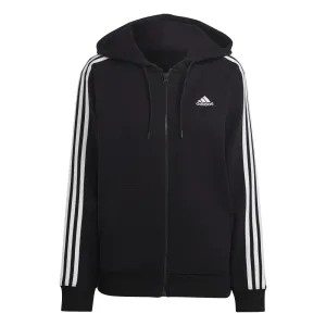 Adidas Essentials 3- Stripes French Terry Regular Full- Zip Women's Hoodies BLACK