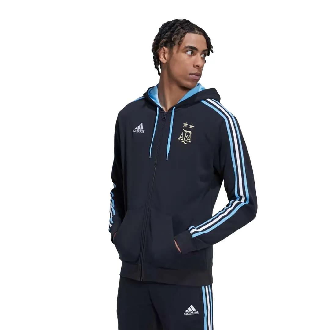 adidas - Men's Argentina 3-Stripes Full-Zip Hoodie (HF3959)