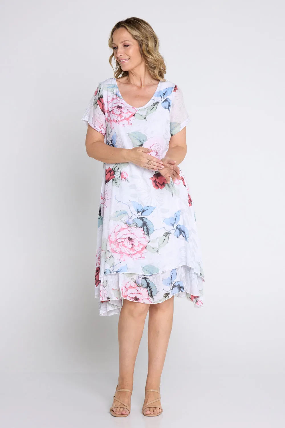 Albany Dress - White/Floral