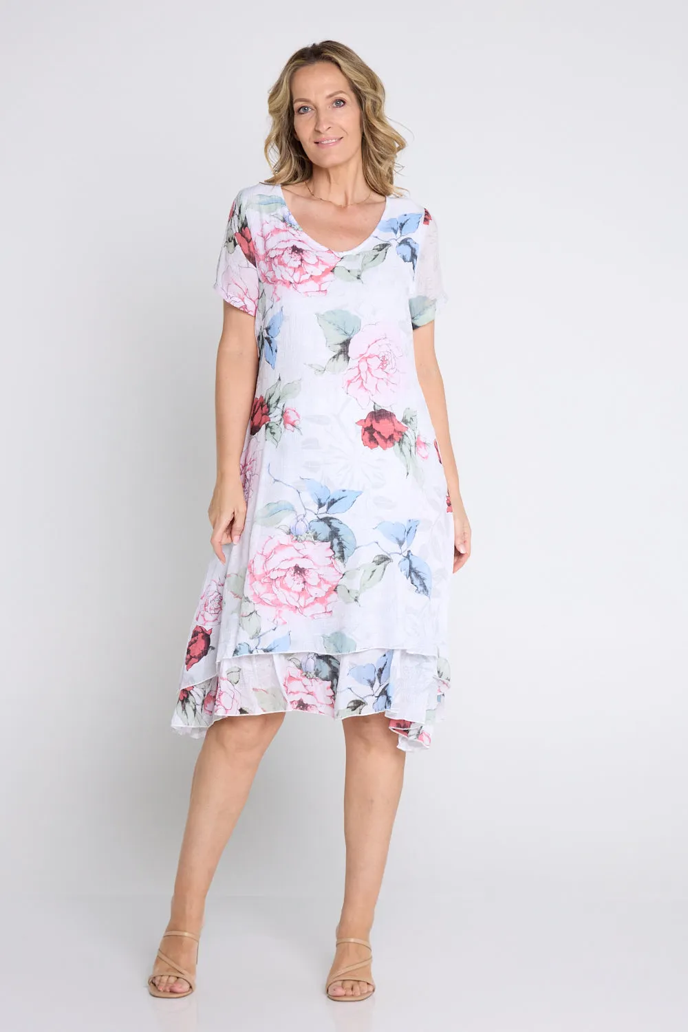 Albany Dress - White/Floral