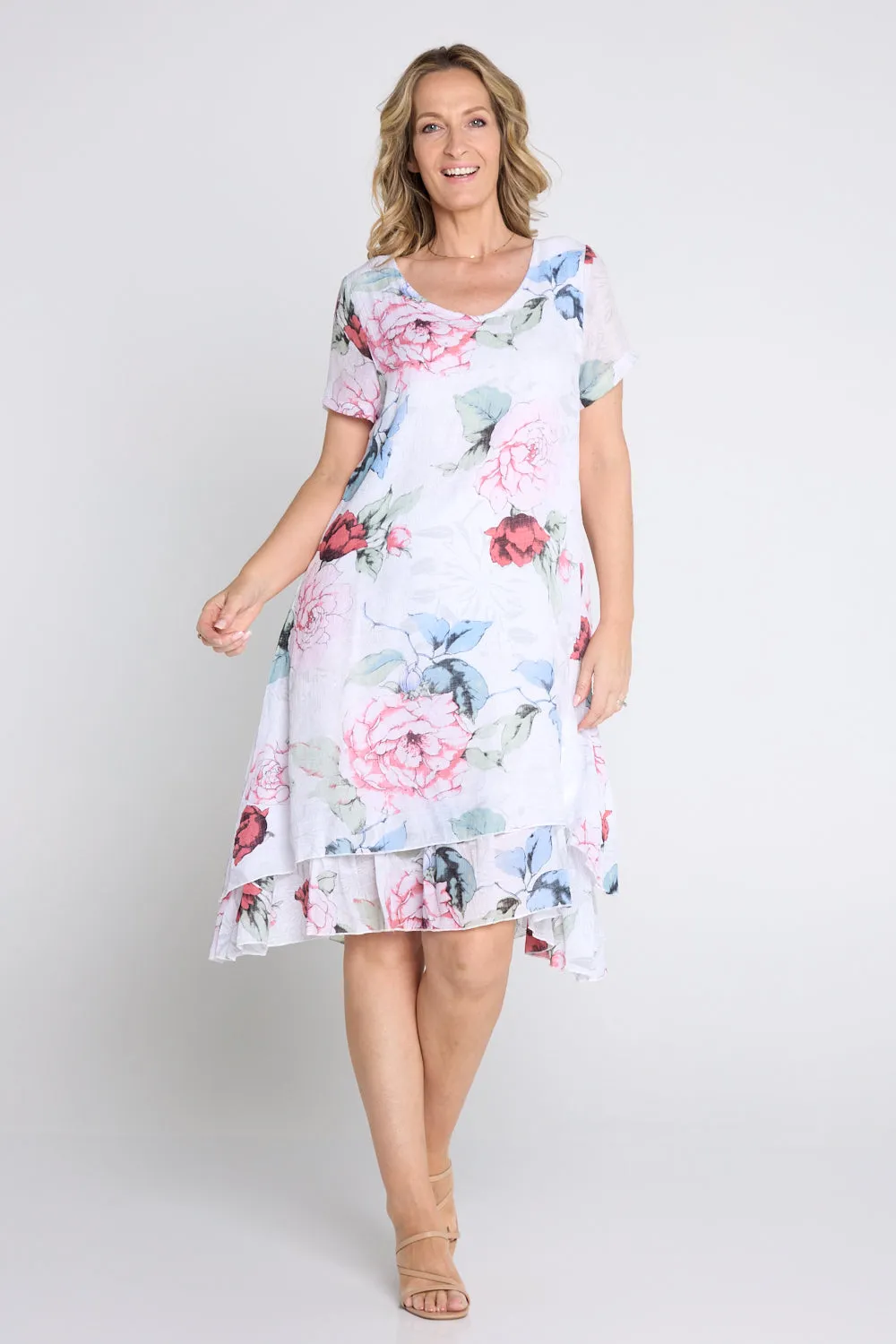 Albany Dress - White/Floral