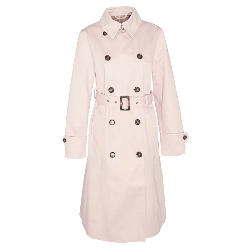 Barbour Greta Ladies Showerproof Trench - Primrose Pink/Primrose Hessian