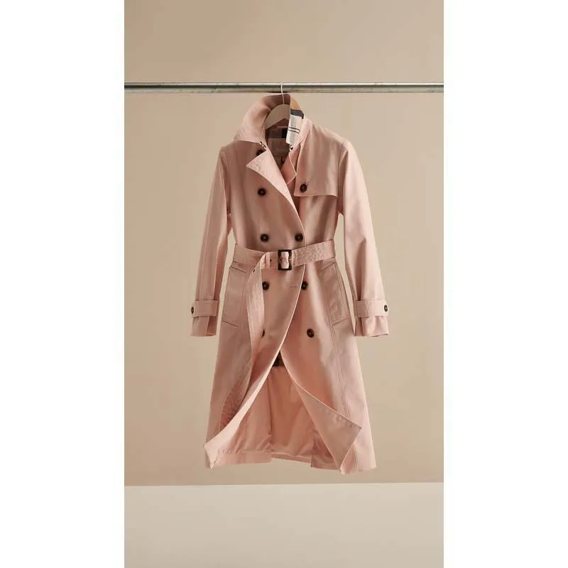 Barbour Greta Ladies Showerproof Trench - Primrose Pink/Primrose Hessian