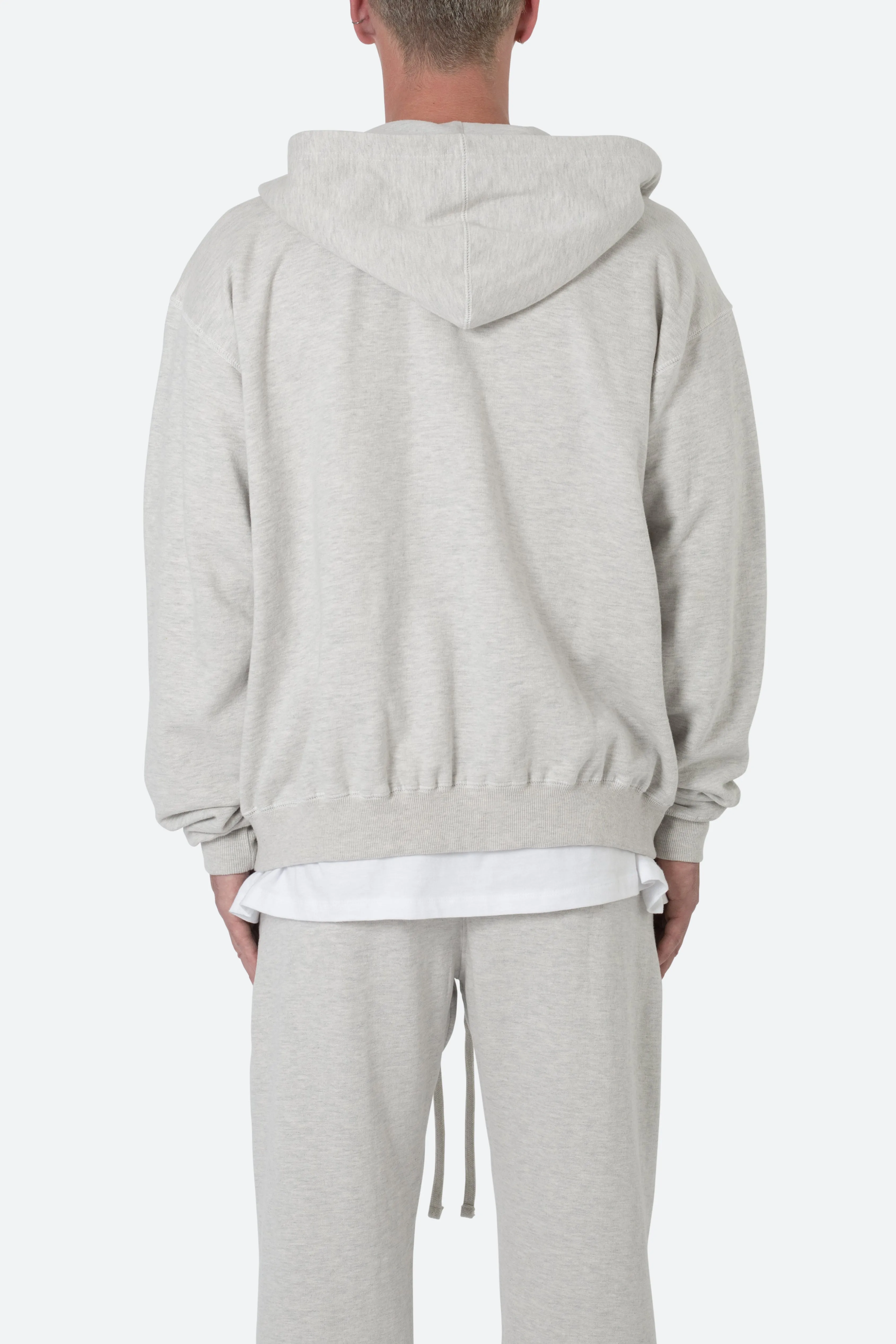 Basic Zip Up Hoodie - Grey