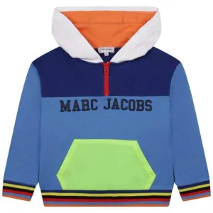 Boys Blue Logo Hooded Sweatshirt