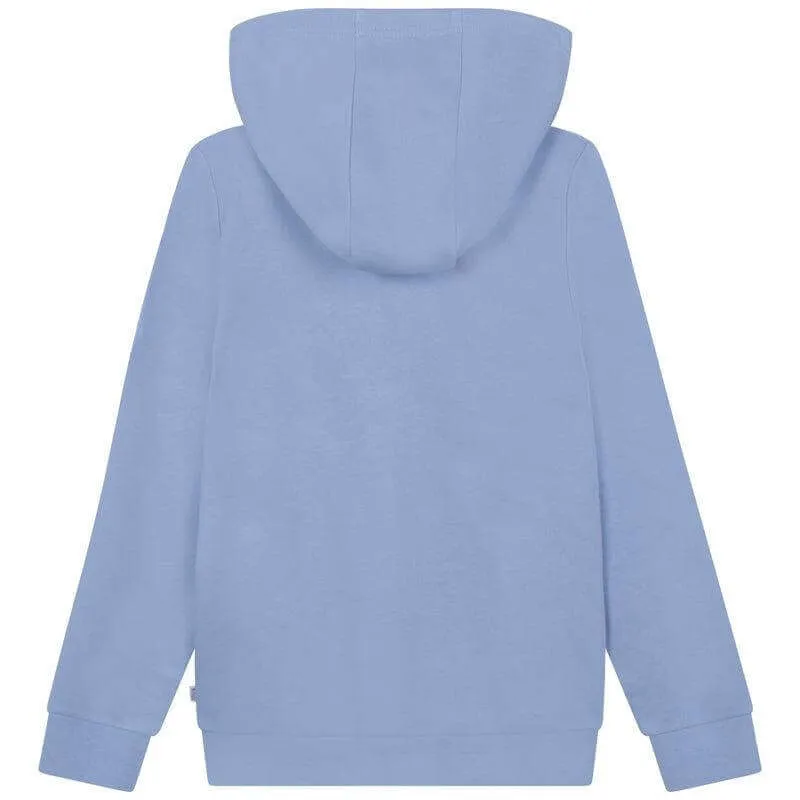 Boys Blue Logo  Zip Up Hoodie