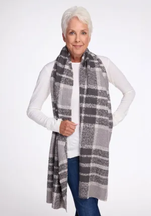 Bradie Scarf - Dark Grey Plaid