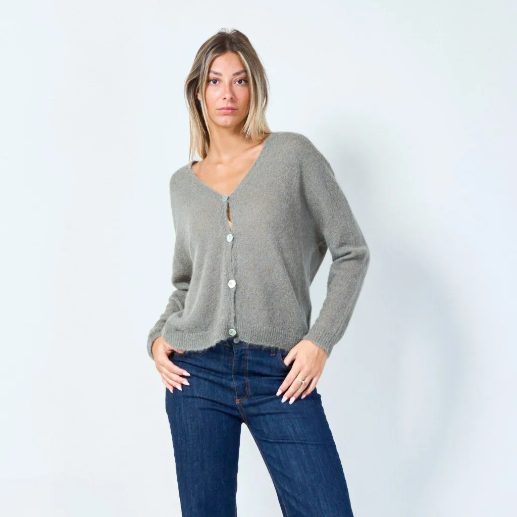 Button-down knit cardigan wholesale