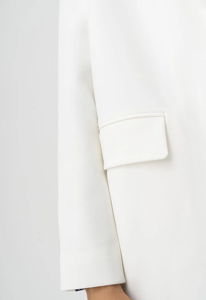 Choice Big Buttons Long Sleeves Jacket Off White