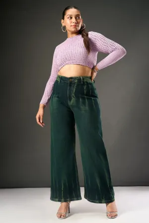 Chromatic Waves Curve Retro Flare Stretch Jeans