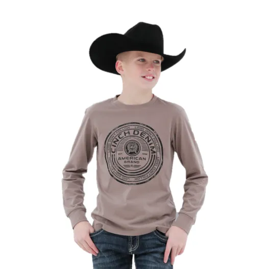 Cinch Youth Boy's Stone American Brand Graphic T-Shirt MTK7630016