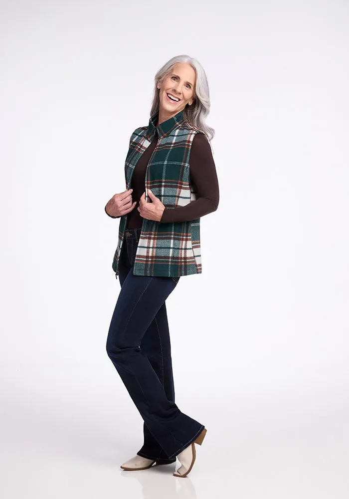 Colbie Vest - Espresso Plaid