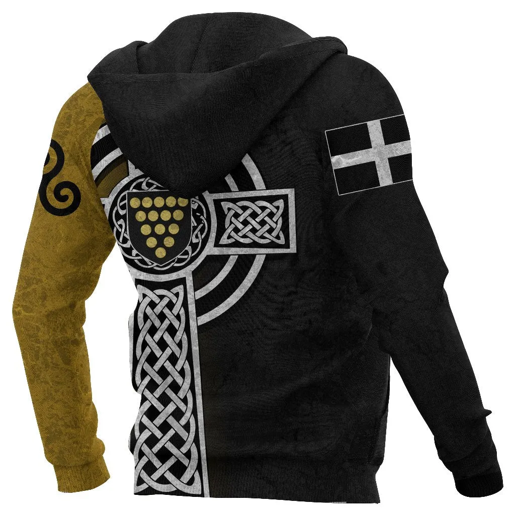 Cornwall Hoodie - Cornish Celtic Cross K4