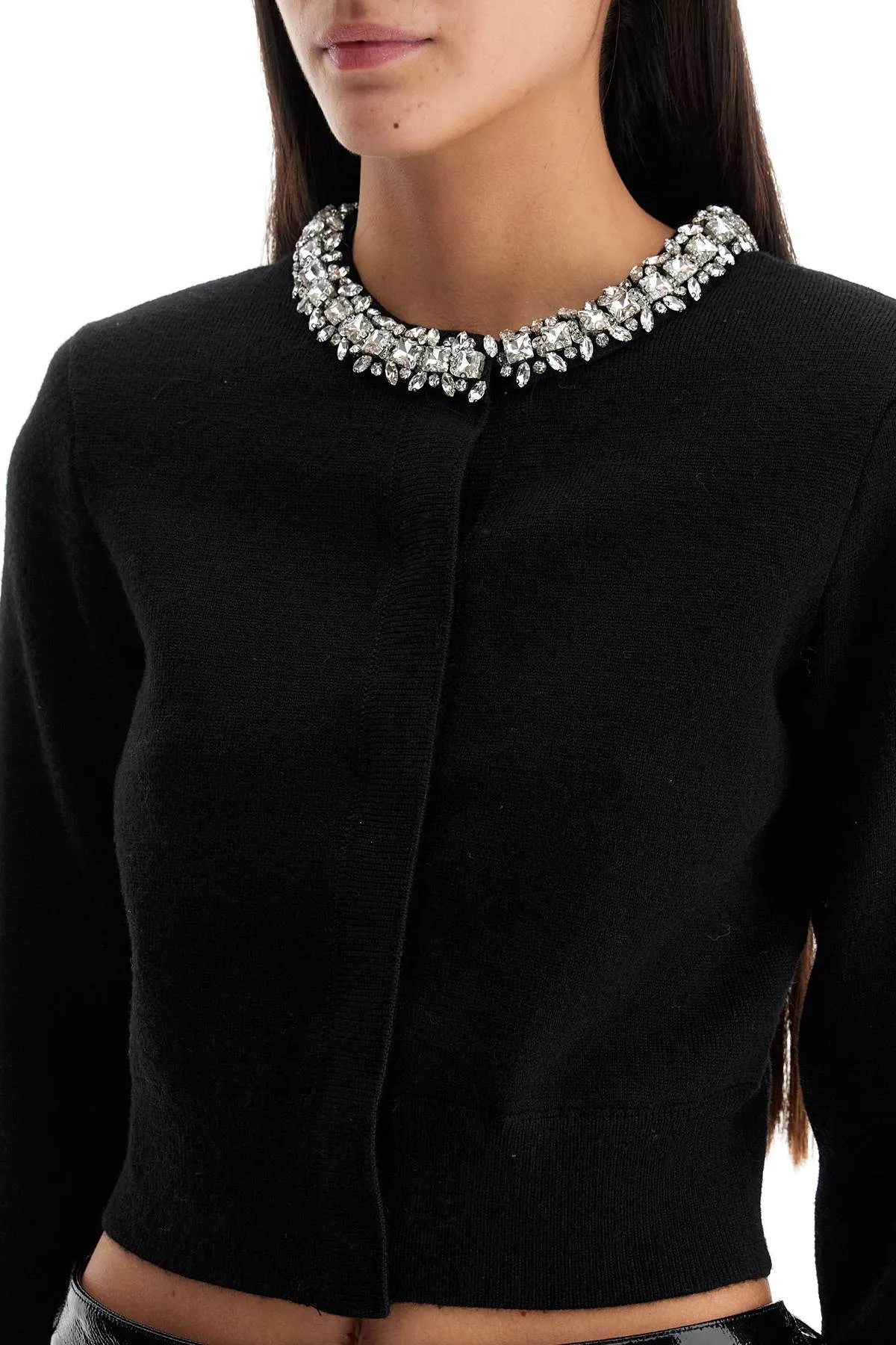 Crystal Embellished Wool Sweater