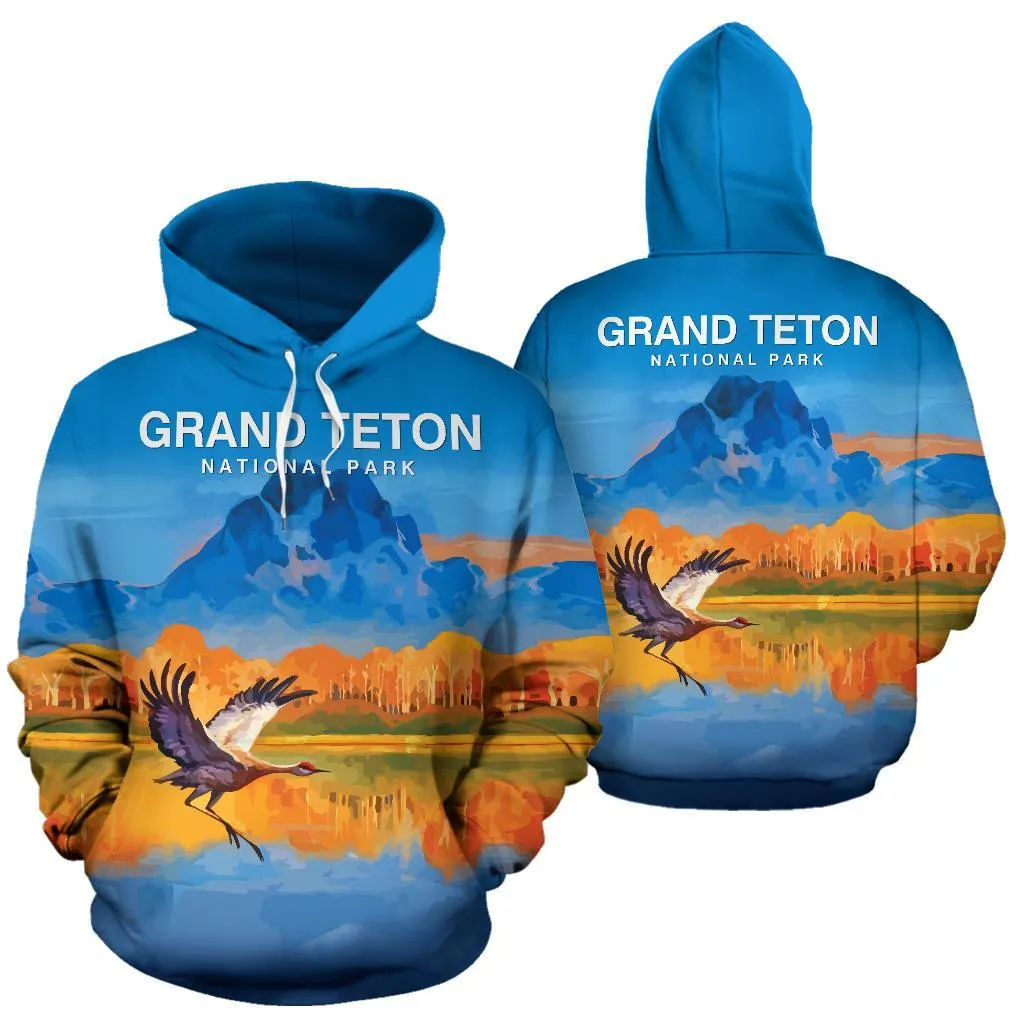 Grand Teton National Park All Over Print Hoodie- BN15