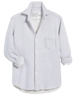 Gray Melange Relaxed Button Up Shirt