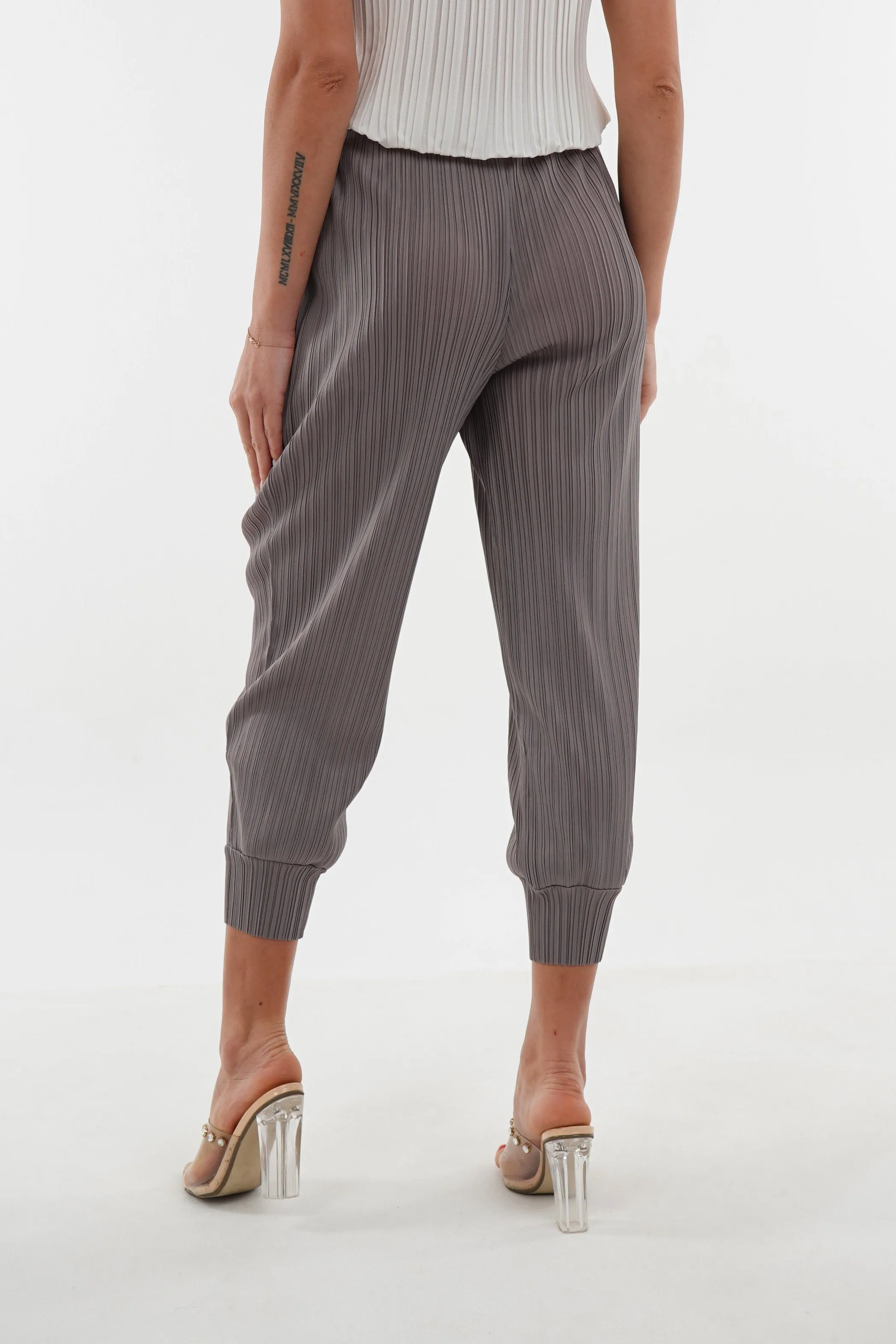 Harem Slim Pleated Pants