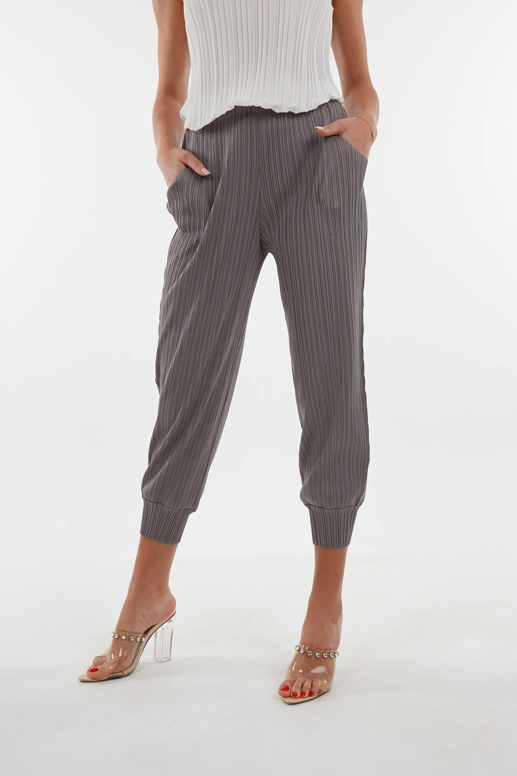 Harem Slim Pleated Pants