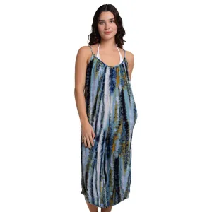 J Valdi Cascada Flowy Jumpsuit Cover Up - Blue Multi