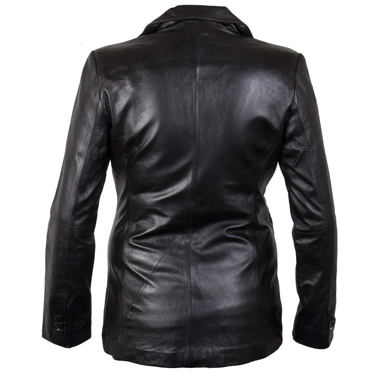 Ladies Lucky Leather 7755 Cowhide Leather Coat with 2 Button Closure