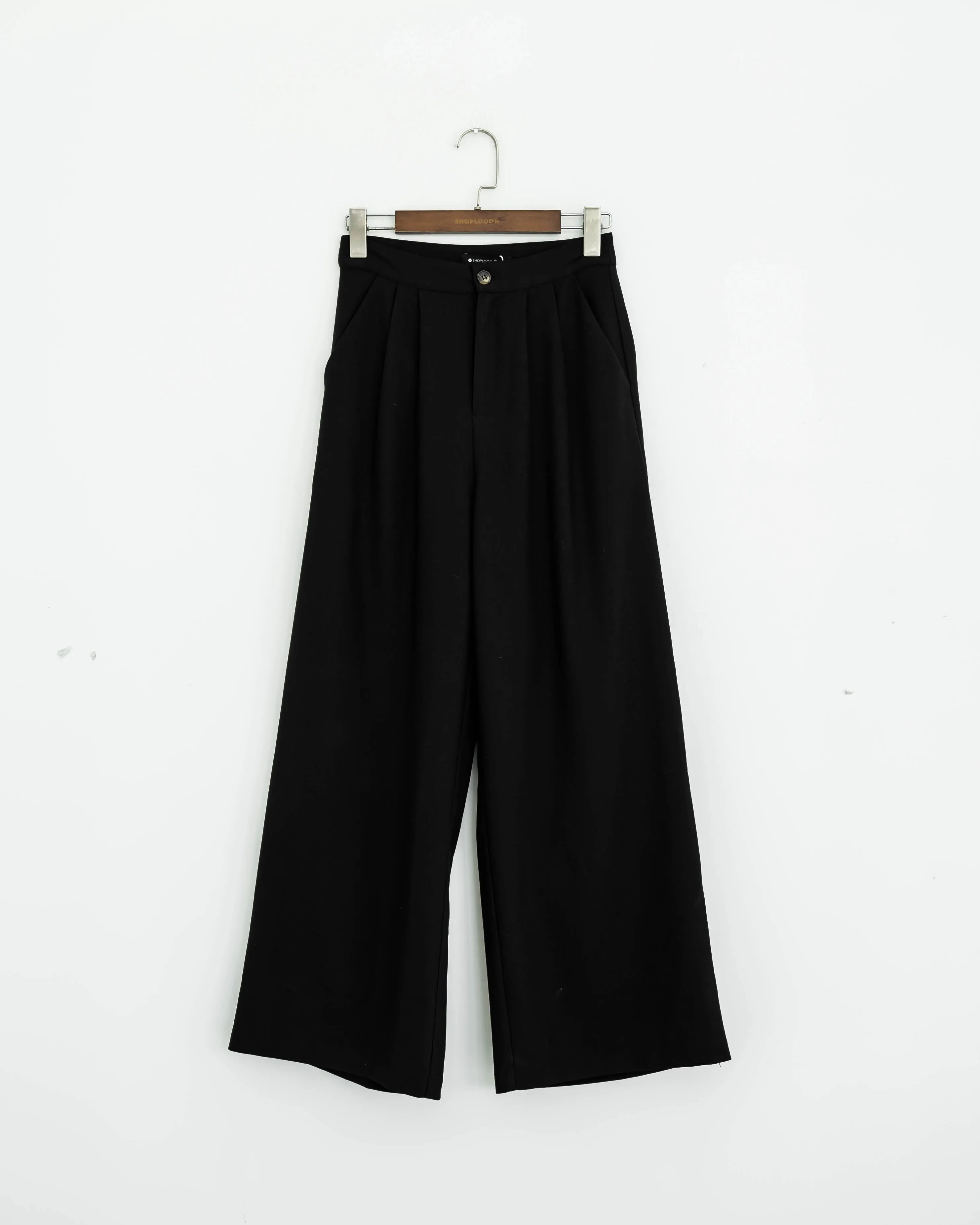 Lena Straight Cut Trousers (Black)