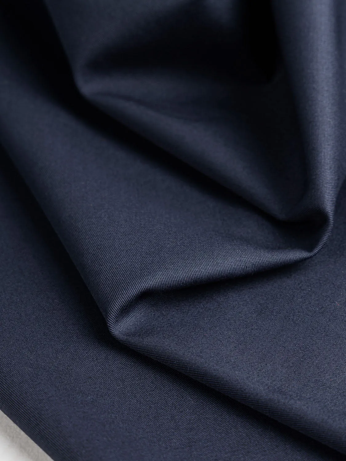 Lightweight Organic Cotton Stretch 6 oz Twill- Navy - Swatch