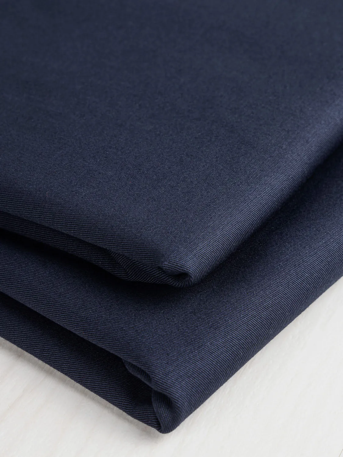 Lightweight Organic Cotton Stretch 6 oz Twill- Navy - Swatch