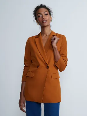 Longline Notch Lapel Boxy Blazer