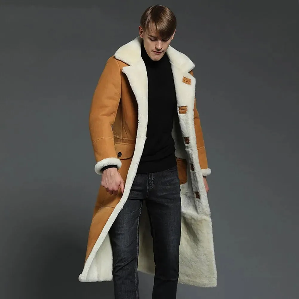 Men's Lambskin Shearling Lined Coat