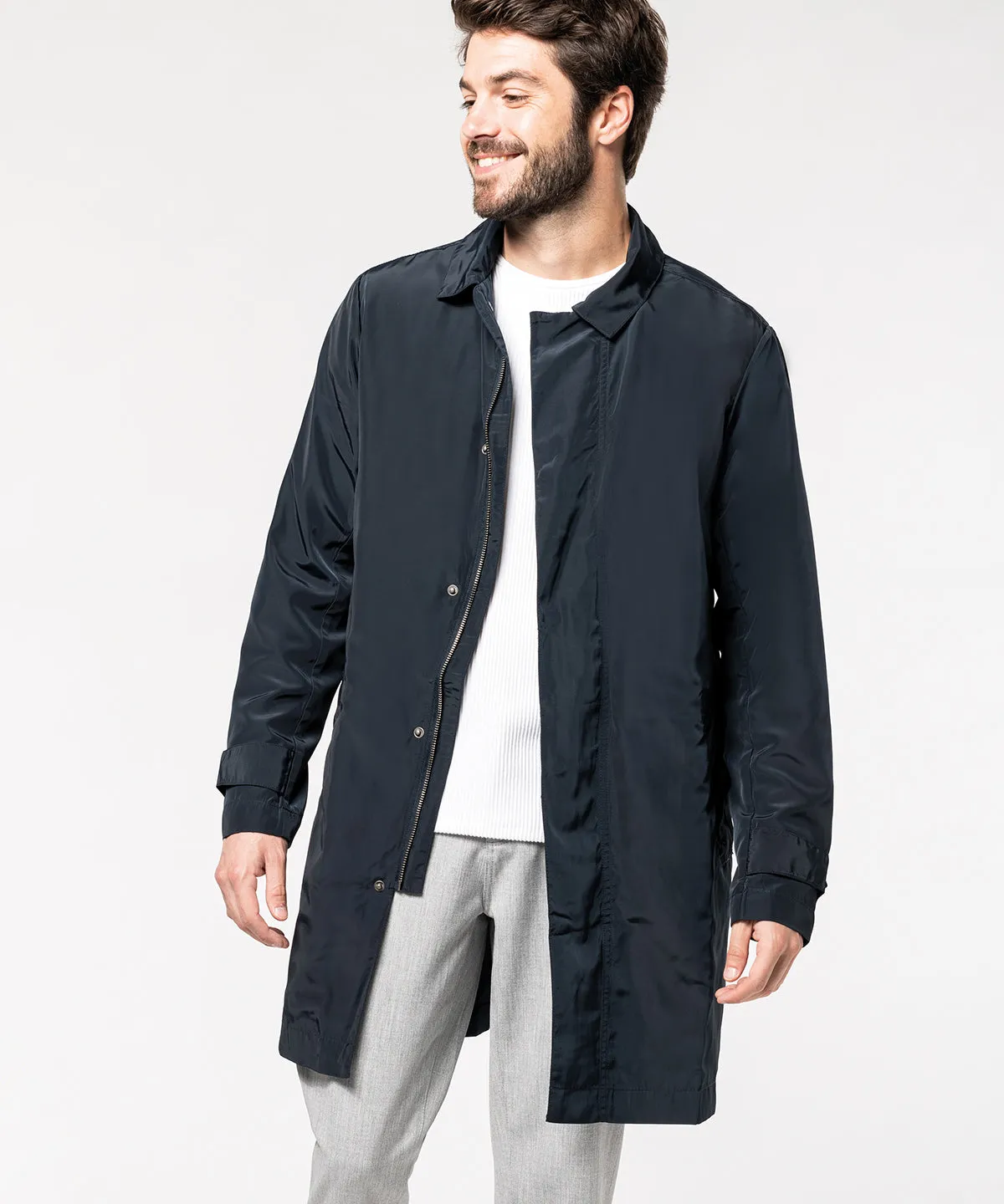 Men's lightweight trench coat