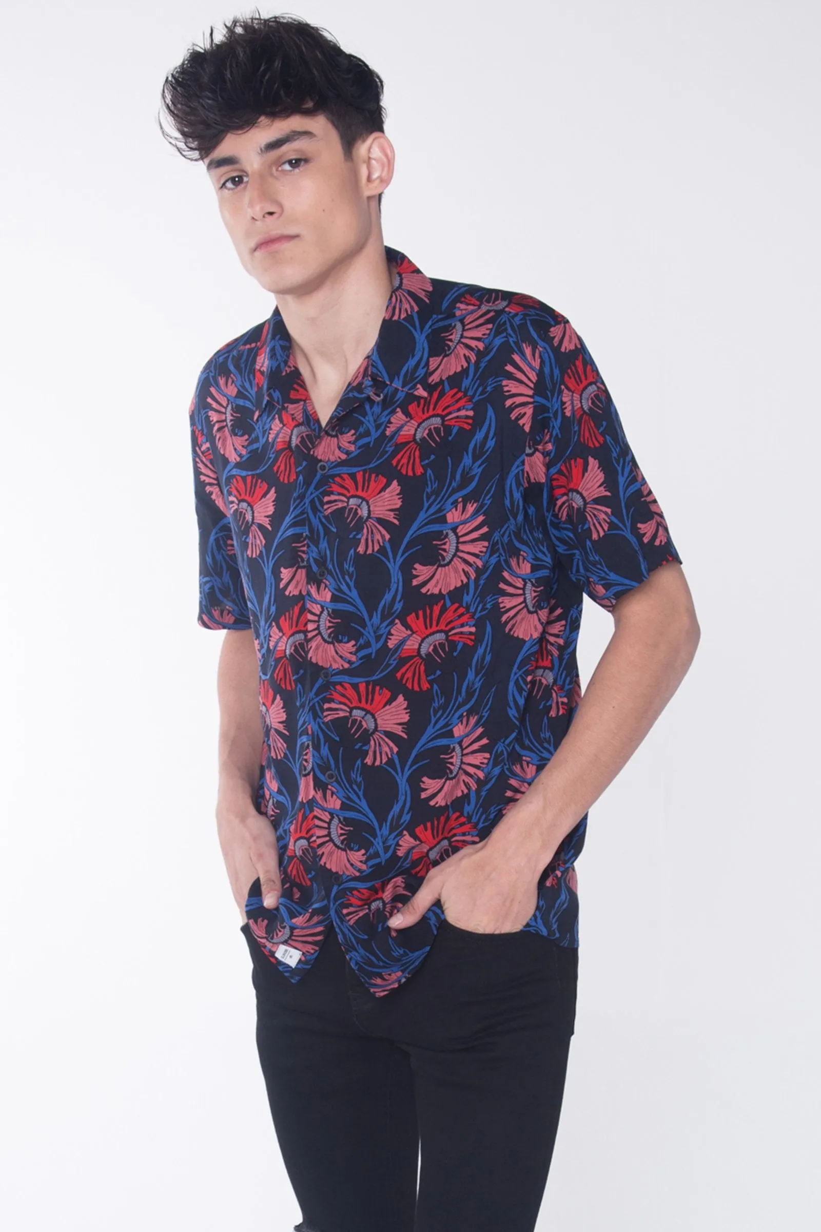 Men's Resort Shirt With Floral Print