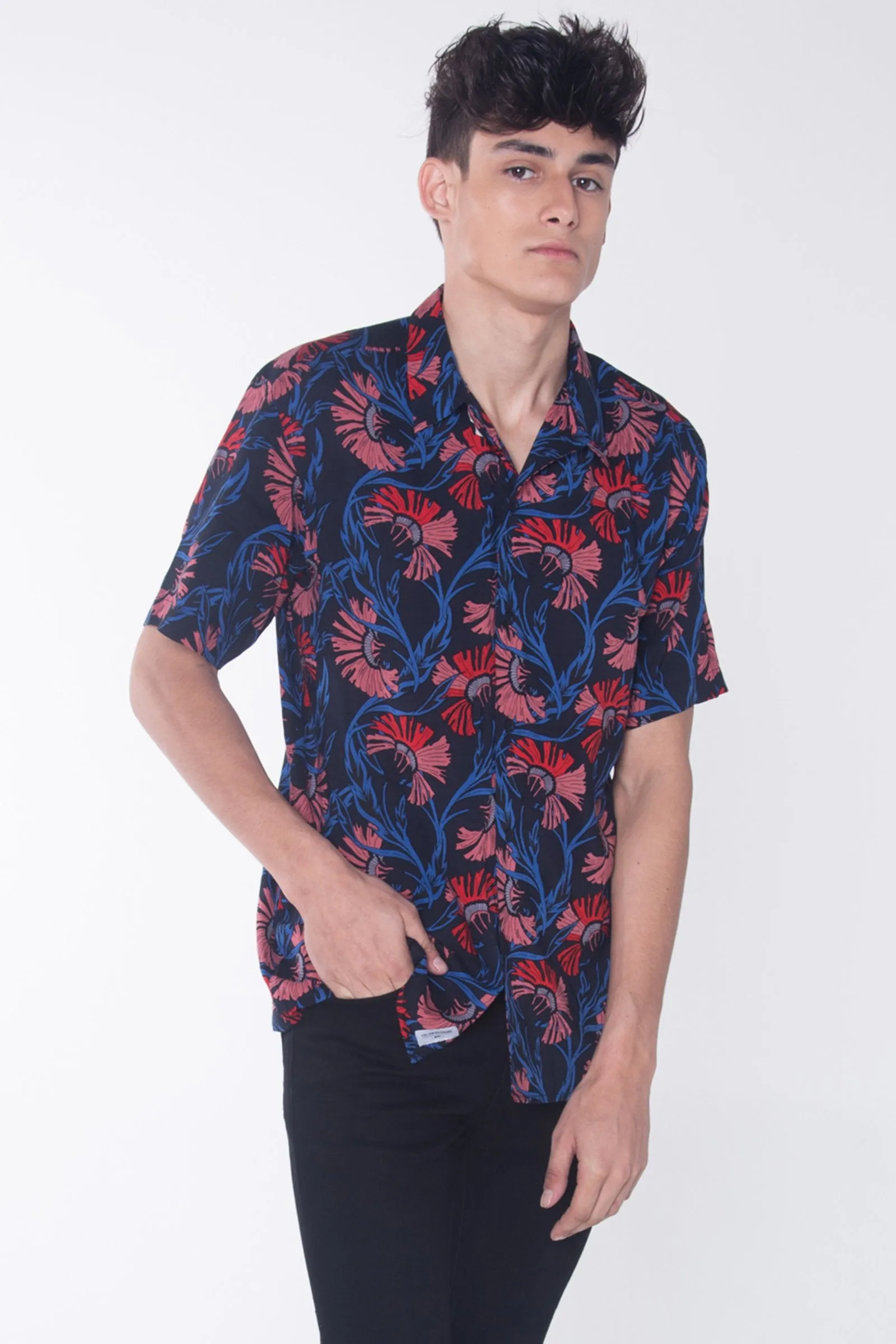 Men's Resort Shirt With Floral Print