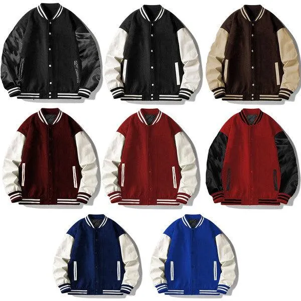 Men's Two Tone Letterman Jackets