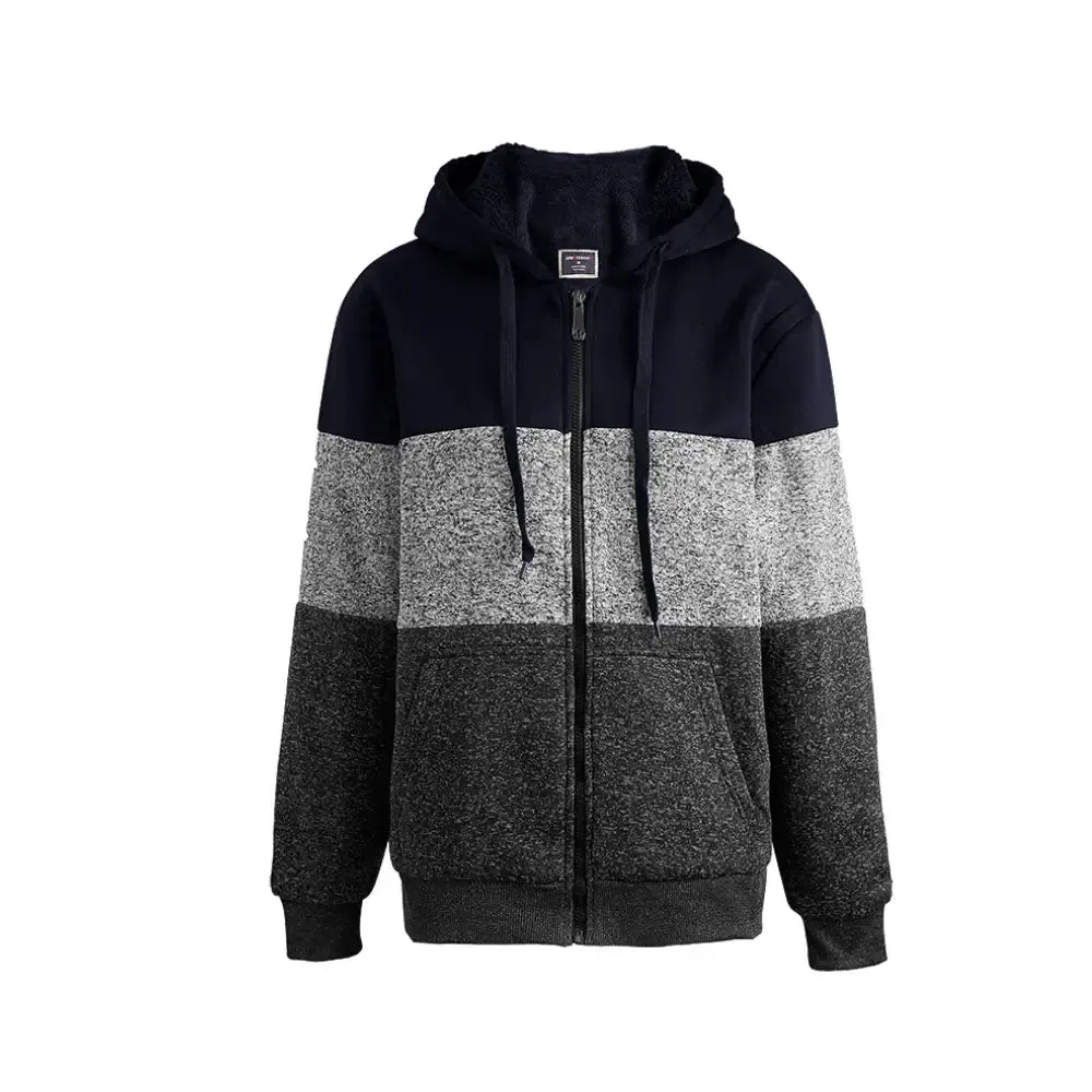 Men's Zipper Up Fleece Hoodie Sweatshirt