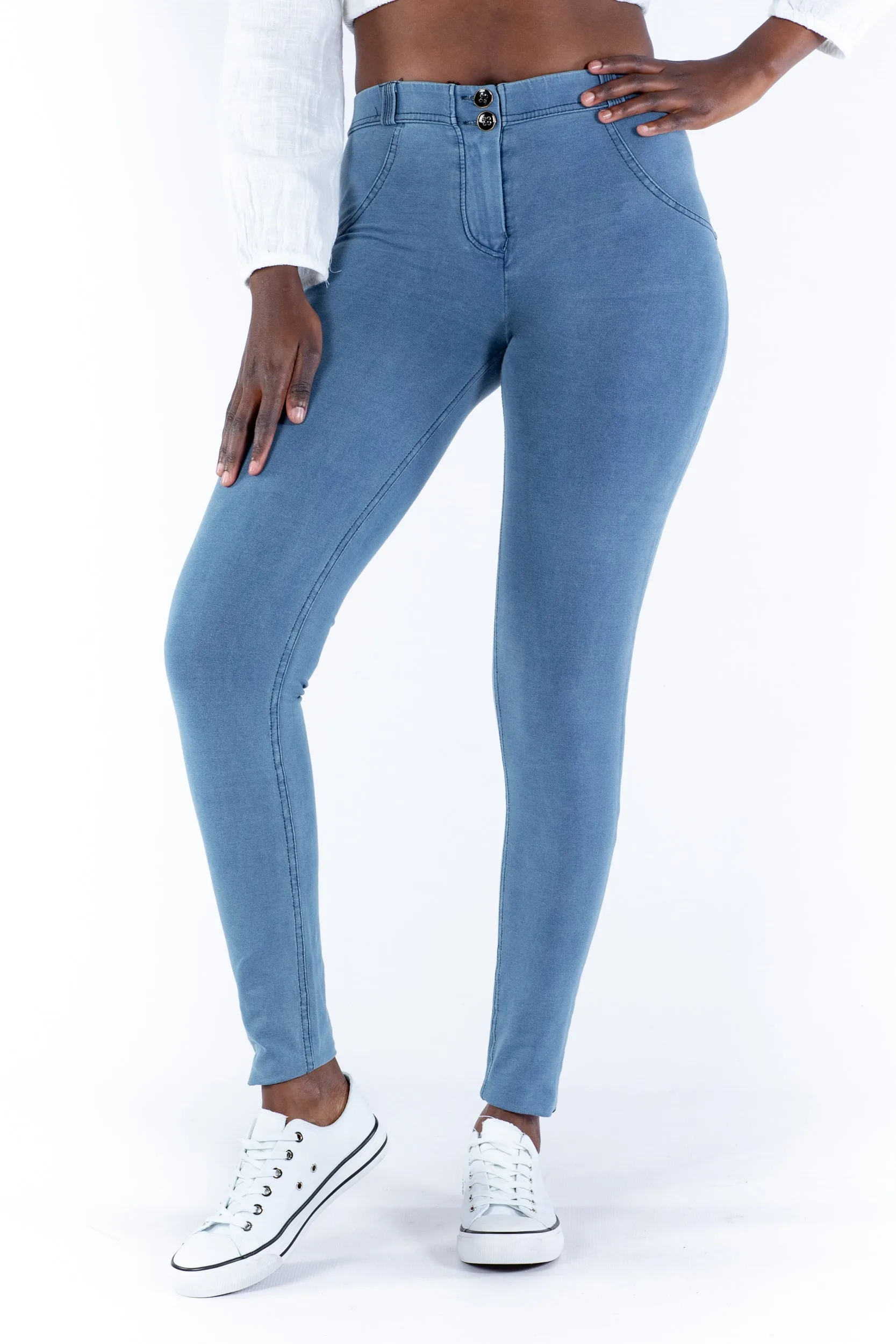 Mid waist Shapewear  Shaping pants Jeggings -light Blue