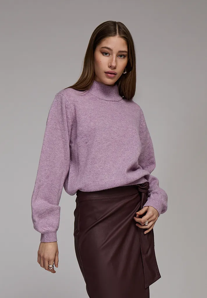 MSErika Knit Pullover - Soft Lilac Melange