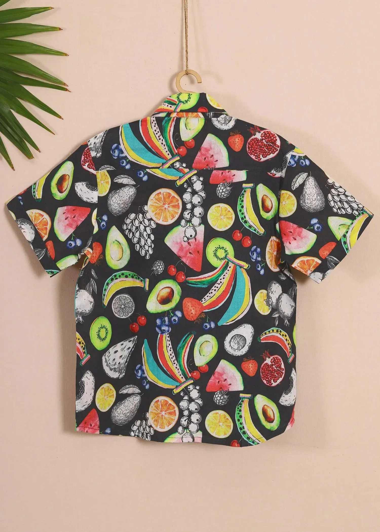 Multi Black Cotton Boys Shirt (2-12YRS)