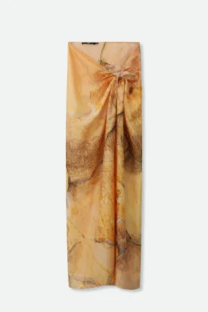 PAREO IN HAND-DYED SILK IN GOLD SAND