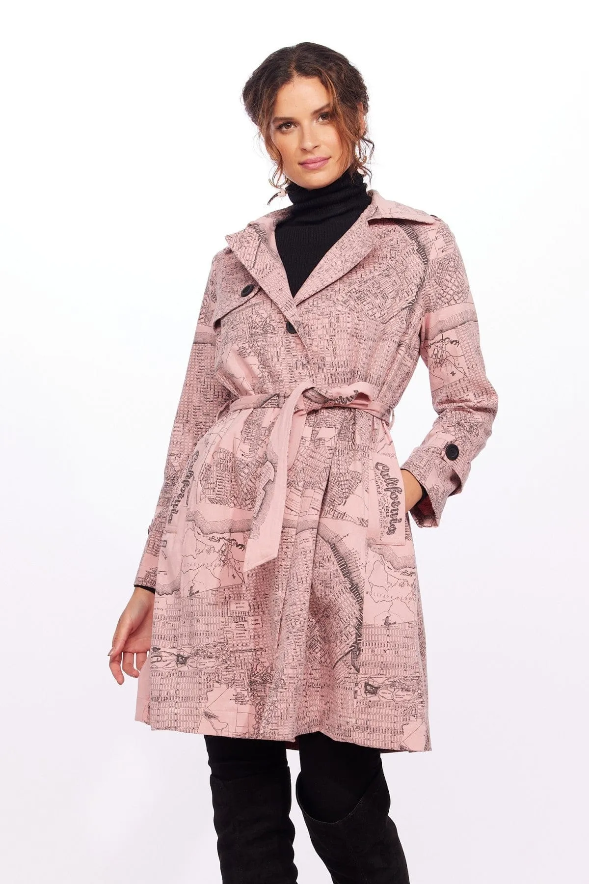 Paris Trench Coat - California Map