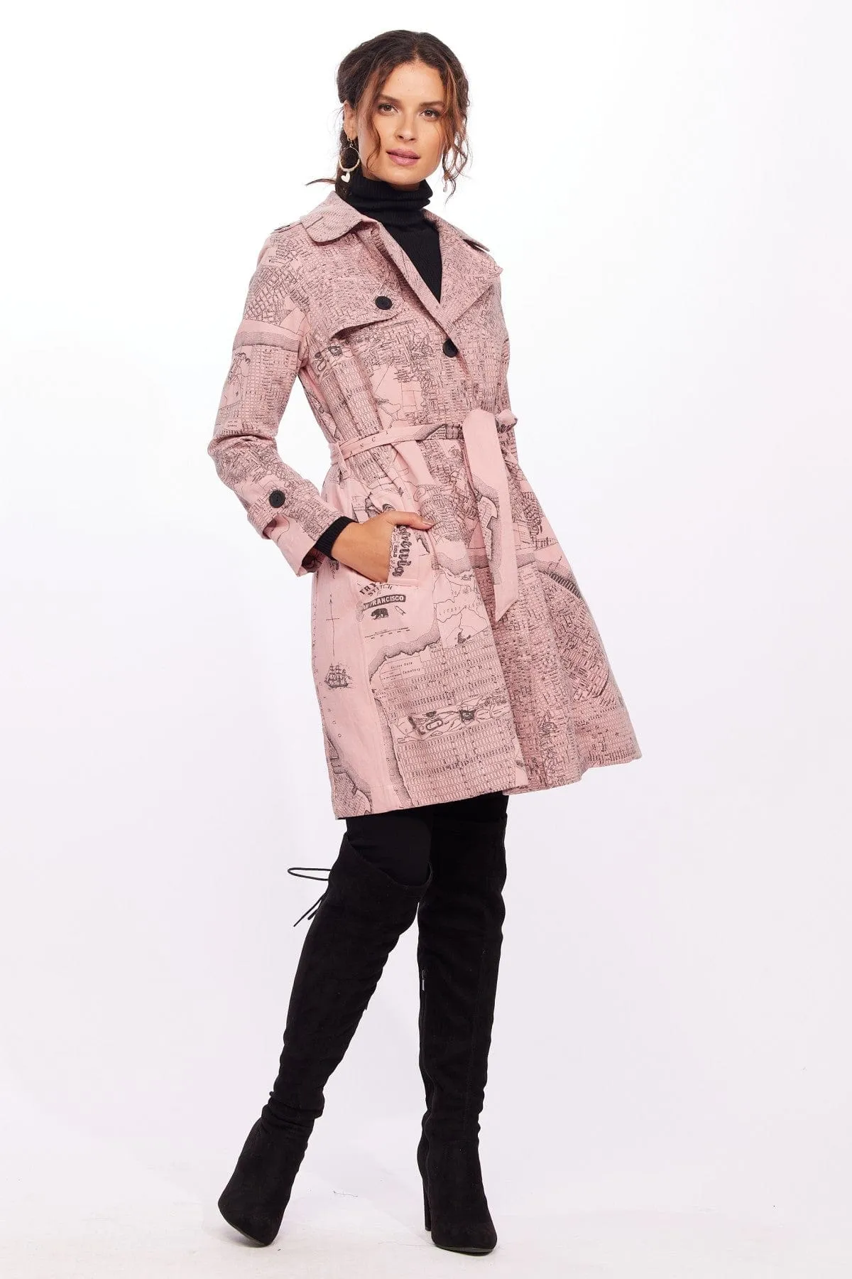 Paris Trench Coat - California Map