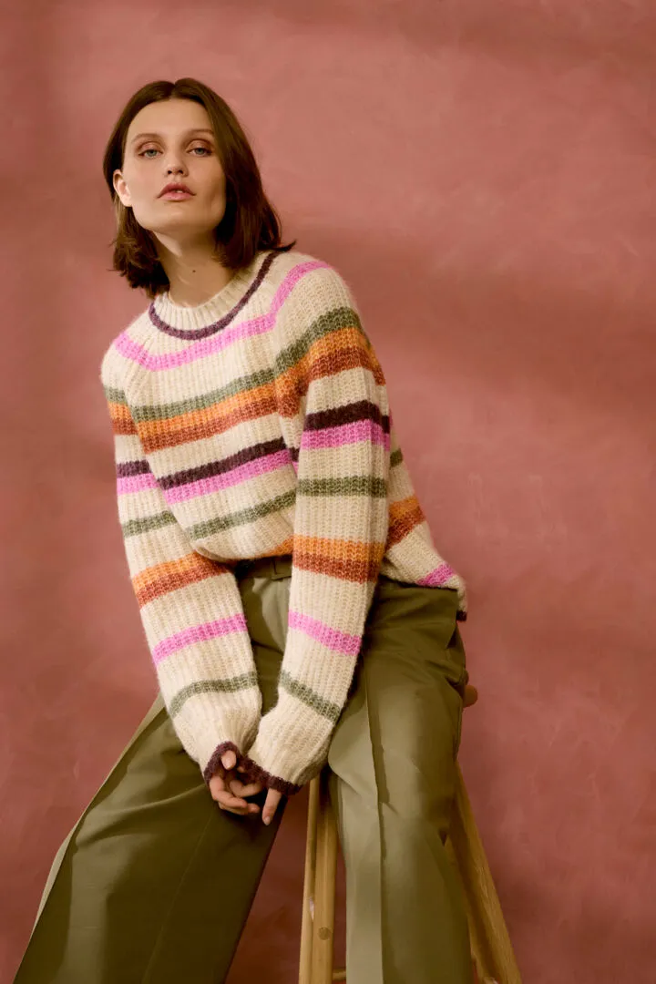 Pinto Kimmy Pullover - Sand W/Stripes