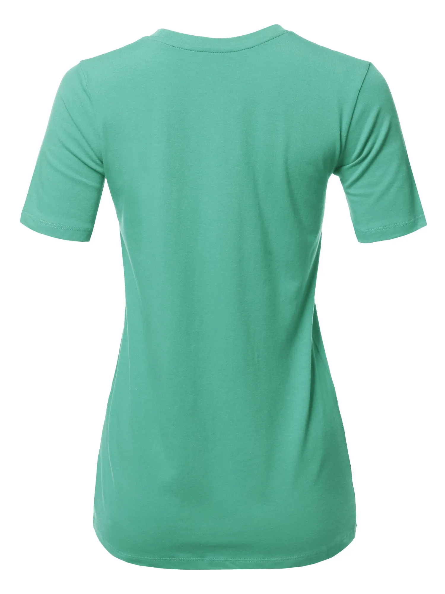 Plus Size Basic Solid Premium Cotton Short Sleeve Crew Neck T Shirt Tee Tops