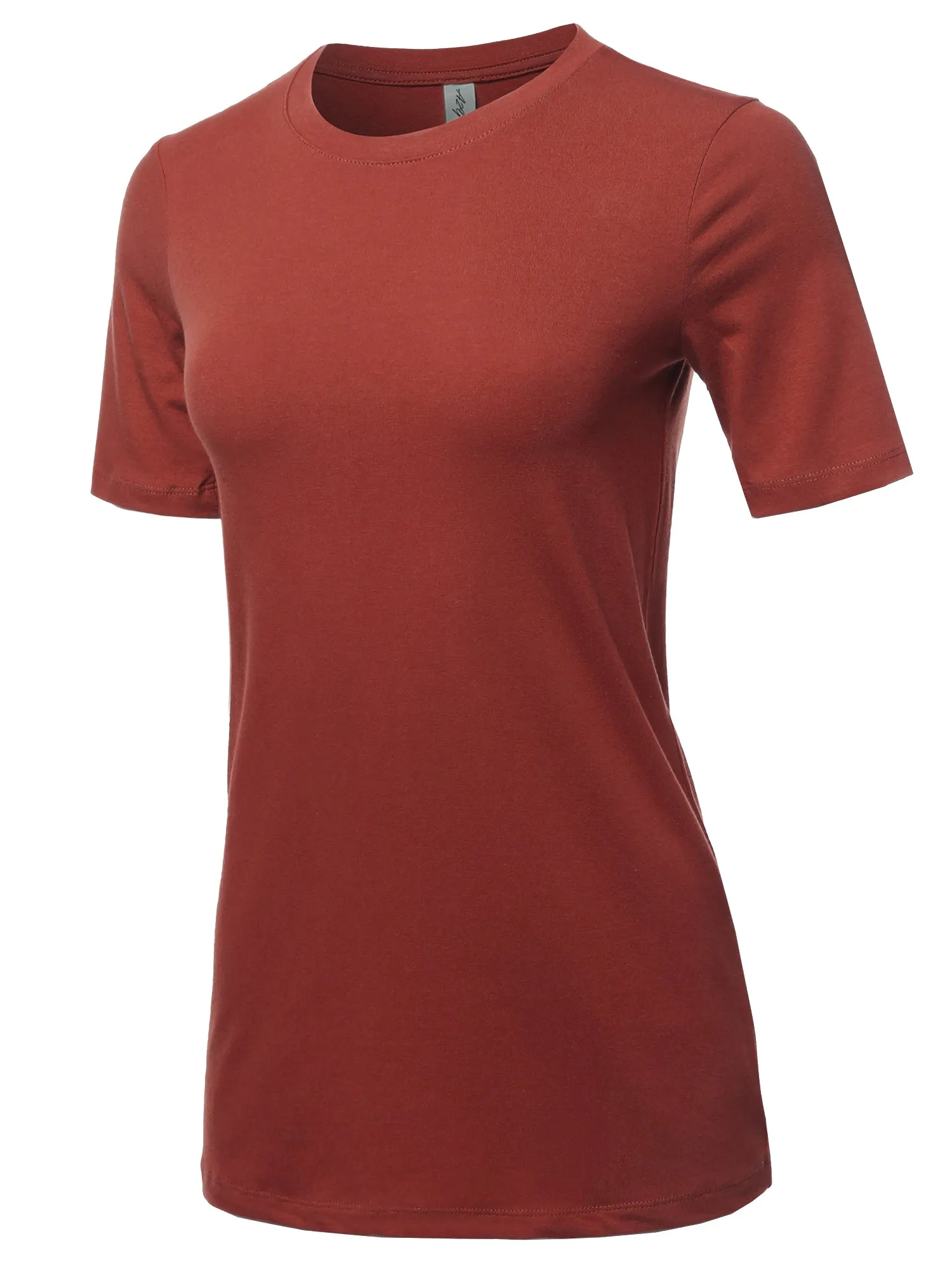 Plus Size Basic Solid Premium Cotton Short Sleeve Crew Neck T Shirt Tee Tops