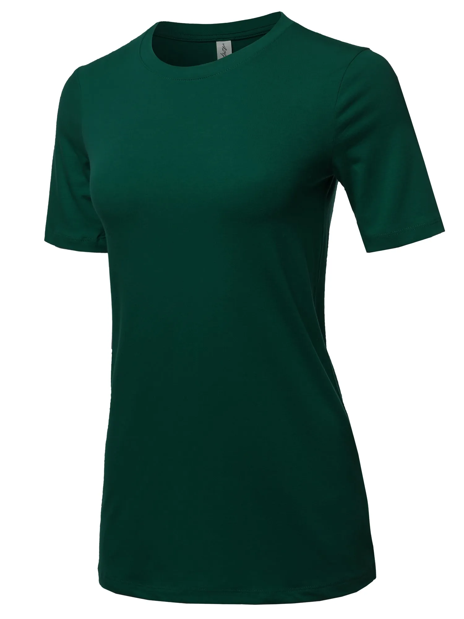 Plus Size Basic Solid Premium Cotton Short Sleeve Crew Neck T Shirt Tee Tops