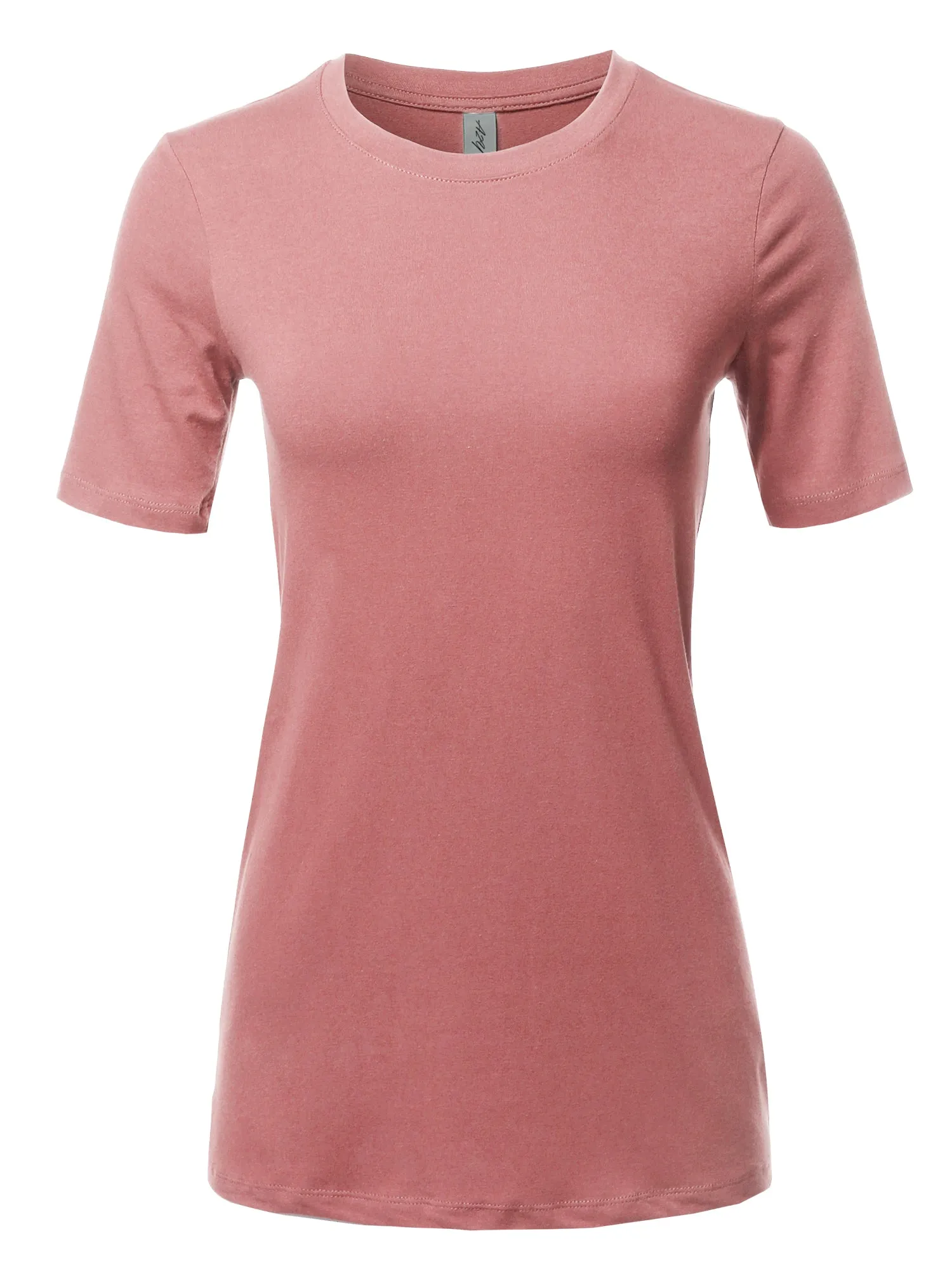 Plus Size Basic Solid Premium Cotton Short Sleeve Crew Neck T Shirt Tee Tops