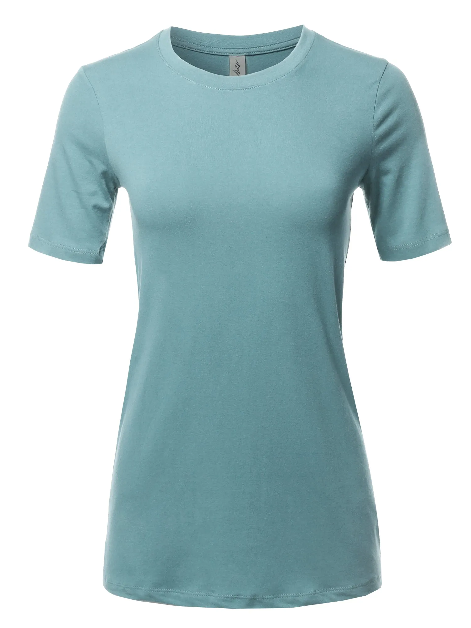 Plus Size Basic Solid Premium Cotton Short Sleeve Crew Neck T Shirt Tee Tops