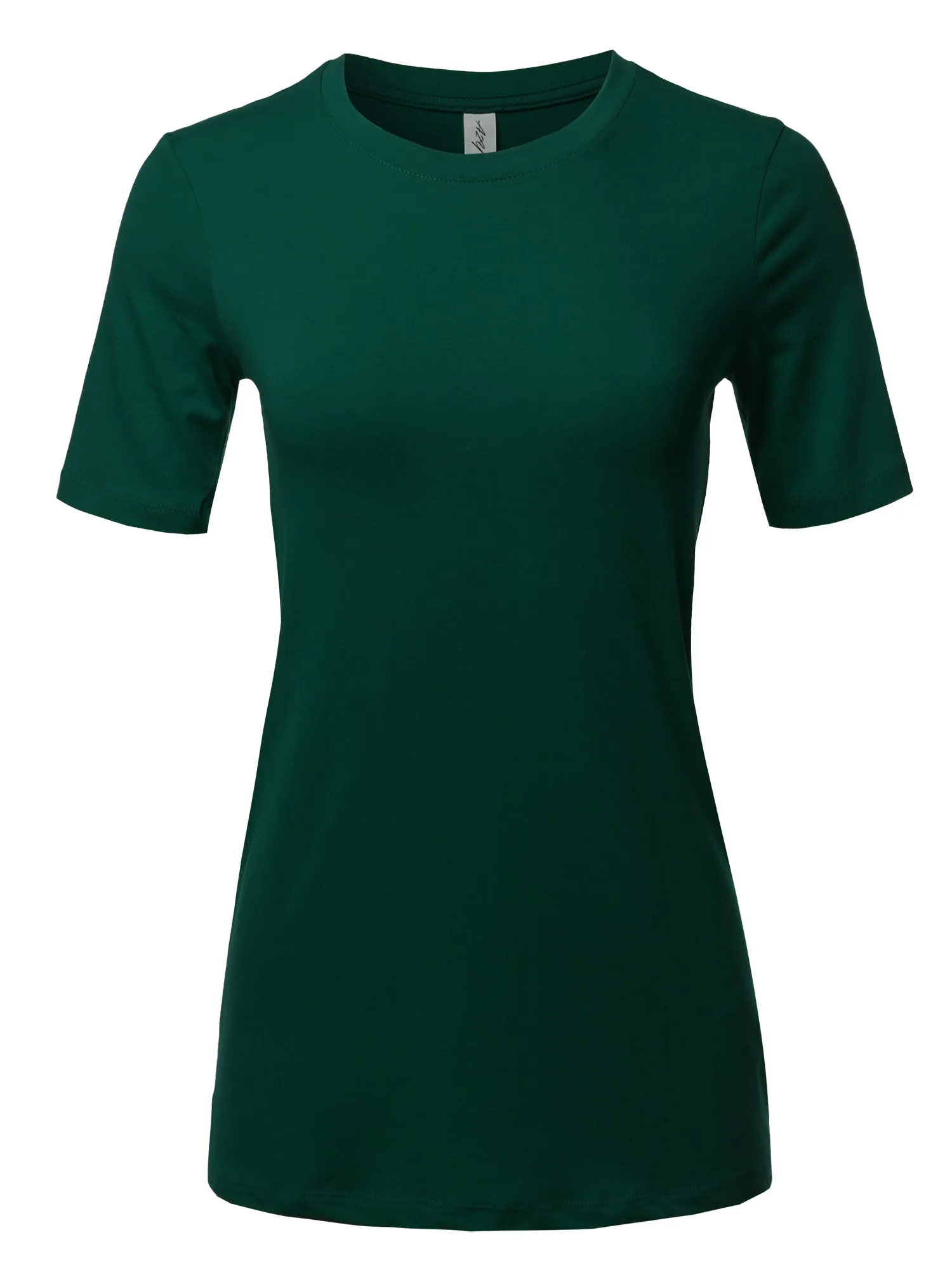 Plus Size Basic Solid Premium Cotton Short Sleeve Crew Neck T Shirt Tee Tops