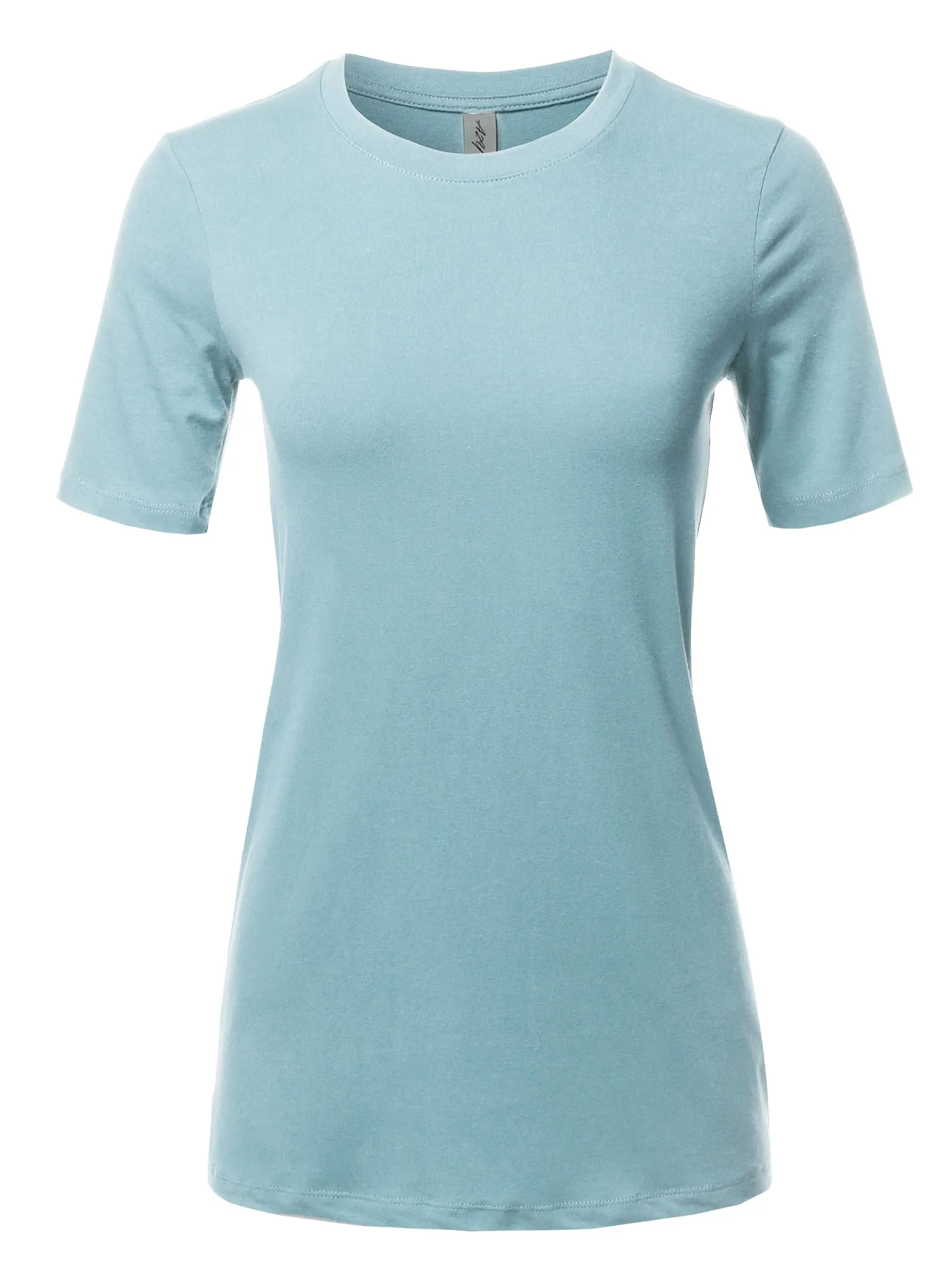 Plus Size Basic Solid Premium Cotton Short Sleeve Crew Neck T Shirt Tee Tops