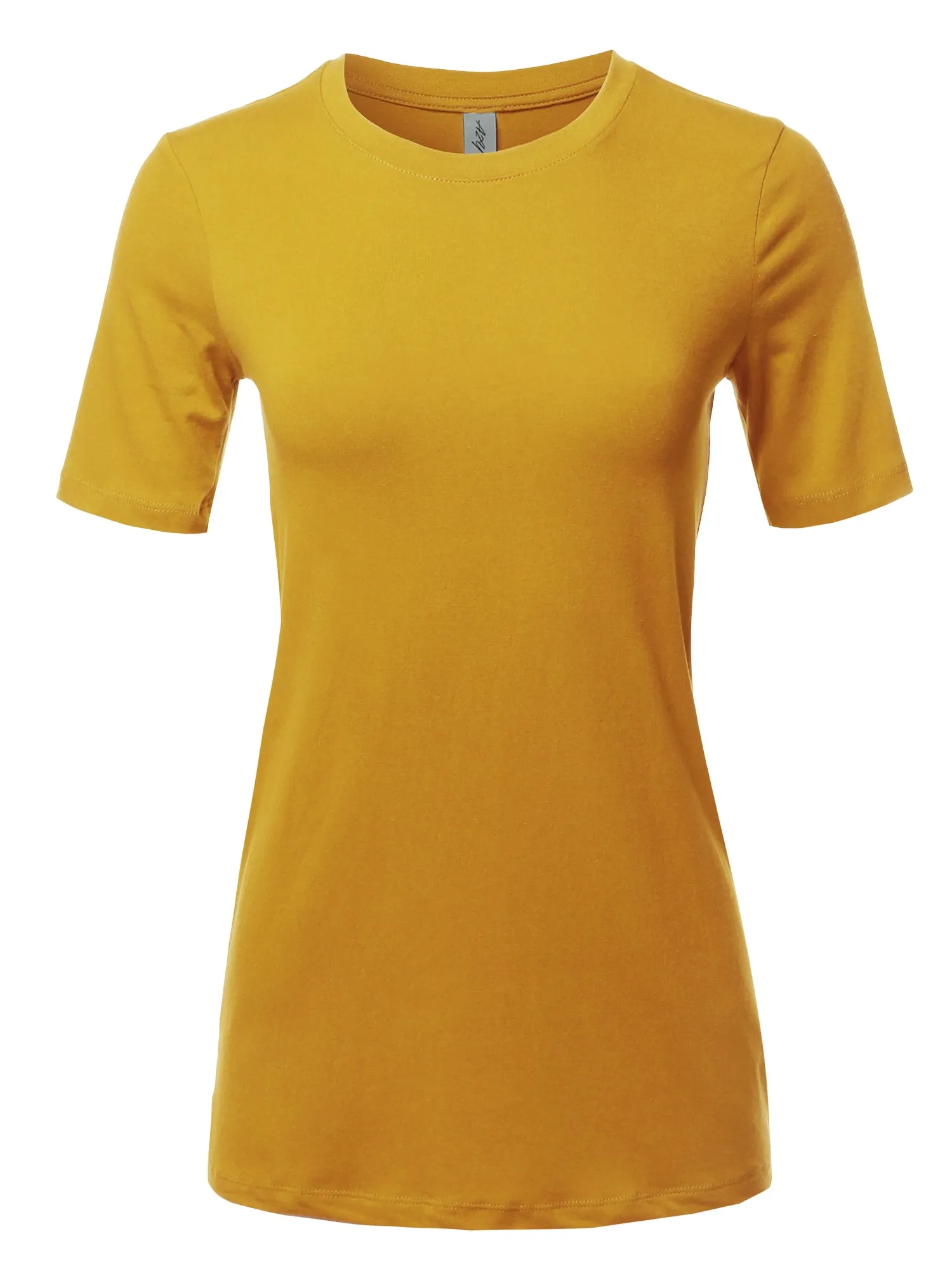 Plus Size Basic Solid Premium Cotton Short Sleeve Crew Neck T Shirt Tee Tops