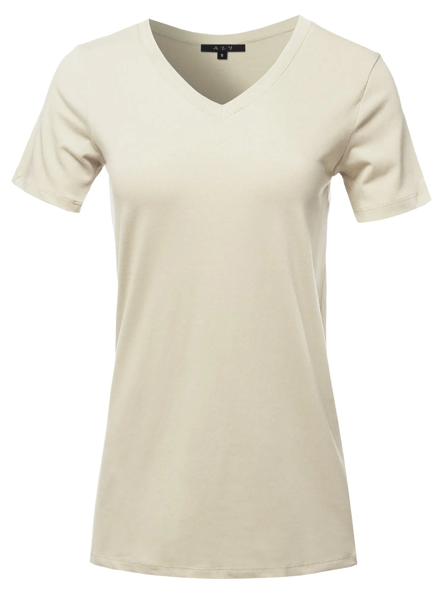 Plus Size Basic Solid Premium Cotton Short Sleeve V-neck T Shirt Tee Tops